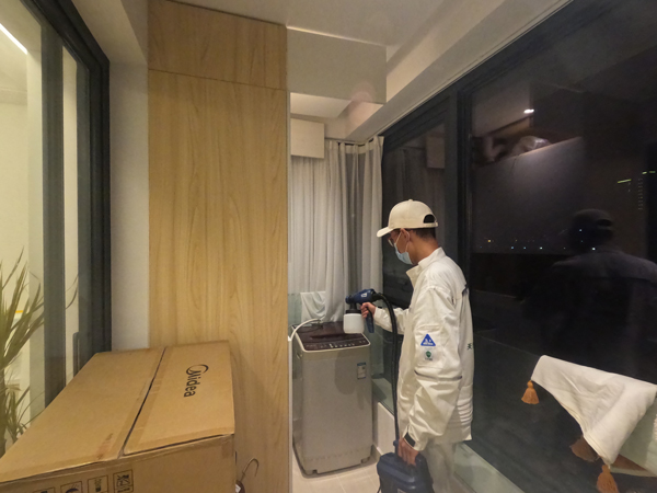 万科拾叁月除甲醛治理施工现场